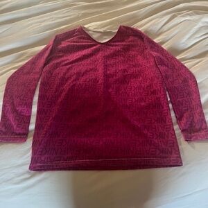 Women's knit top in pink with dark NIKEAIR lettering Size Medium